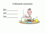 Gutschein Vorlagen f&uuml;r ein Fr&uuml;hst&uuml;ck