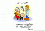 Wellness Gutschein f&uuml;r Fu&szlig;pflege bzw. Pedik&uuml;re