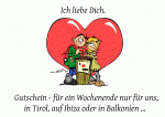 Gutschein f&uuml;r die grosse Liebe und sonstig Verliebte