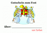 Weihnachtsgeschenk. Mit diesem Gutschein Formular einfach selbst ein tolles Geschenk f&uuml;r Weihnachten erstellen.