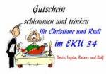 Gutschein schlemmen und trinken f&uuml;r Christiane und Rudi im EKU 34 Doris, Ingrid, Rainer und Ralf