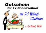 Gutschein f&uuml;r 1x Schnitzelbrot im FC W&auml;ngi- Clubhaus v. Grillchef  SASA