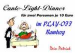 Canle-Light-Dinner f&uuml;r zwei Personen je 10 Euro im PLAY-OFF Bamberg Dein Patrick