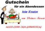 Gutschein f&uuml;r ein Abendessen beim Kroaten von Deiner S&uuml;ssen ALLES LIEBE ZUM GEBURTSTAG