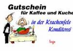 Gutschein f&uuml;r Kaffee und Kuchen in der Krachenfels Konditorei Ingo