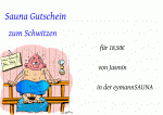 Sauna Gutschein zum Schwitzen f&uuml;r 18,50&euro; von Jasmin in der eymannSAUNA