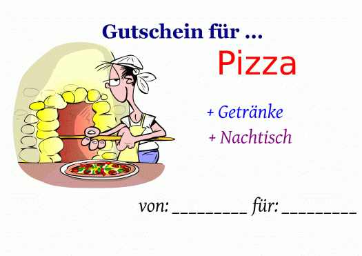 Gutscheinvorlage Fur Pizza