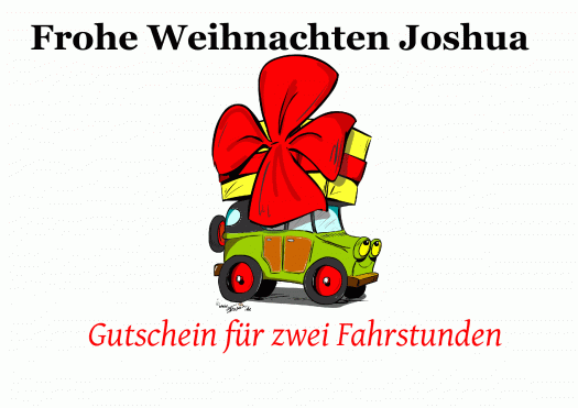 Fahrschule als Gutschein - Vorlagen, Muster, Gutscheinideen