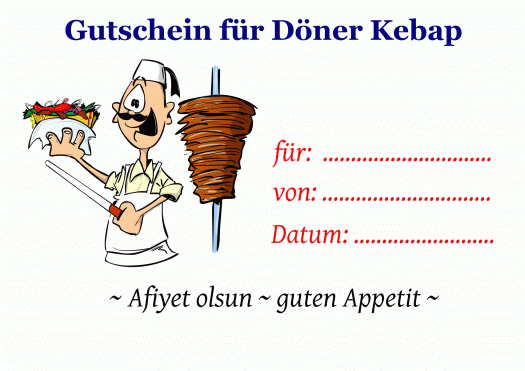 Gutschein Fur Doner Kebap Erstellen