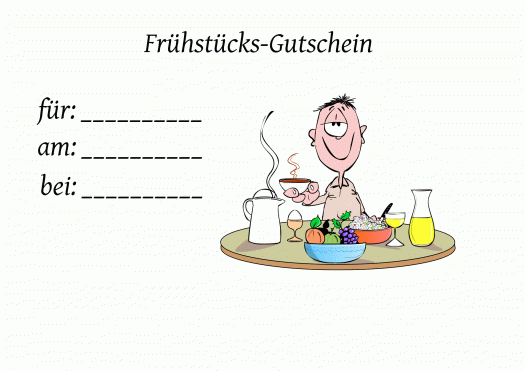 Gutschein Fur Ein Fruhstuck Erstellen