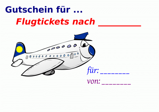 Gutscheinvorlage Fur Flugtickets