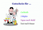 Gutschein für Cocktails