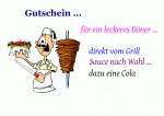 Döner Kebab Gutschein, Gutschein für Einladung zum türkischen Essen