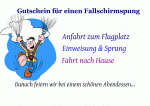 Gutschein für Fallschirmspringen