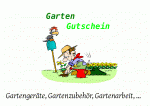 Garten Gutschein oder Gutschein für Mithilfe bei der Gartenarbeit gestalten