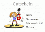 Gitarre Gutschein oder Gutschein für Giterrennoten oder Gitarrenunterricht hier selbst erstellen