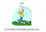 Hier erstellt man einen Gutschein über Zubehör zum Golf-Sport