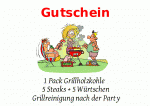 Grill Gutschein, Grillen Gutschein, Grillzubehör