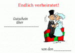 Gutschein zur Hochzeit, Heirat oder Verlobung