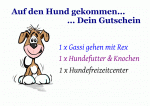 Hunde Gutschein