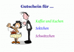 Gutscheinvorlage für Kaffee und Kuchen