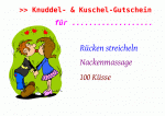 Knuddel- und Kuschel-Gutschein hier selbst gestalten