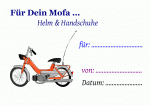 Gutschein für das Mofa oder Moped