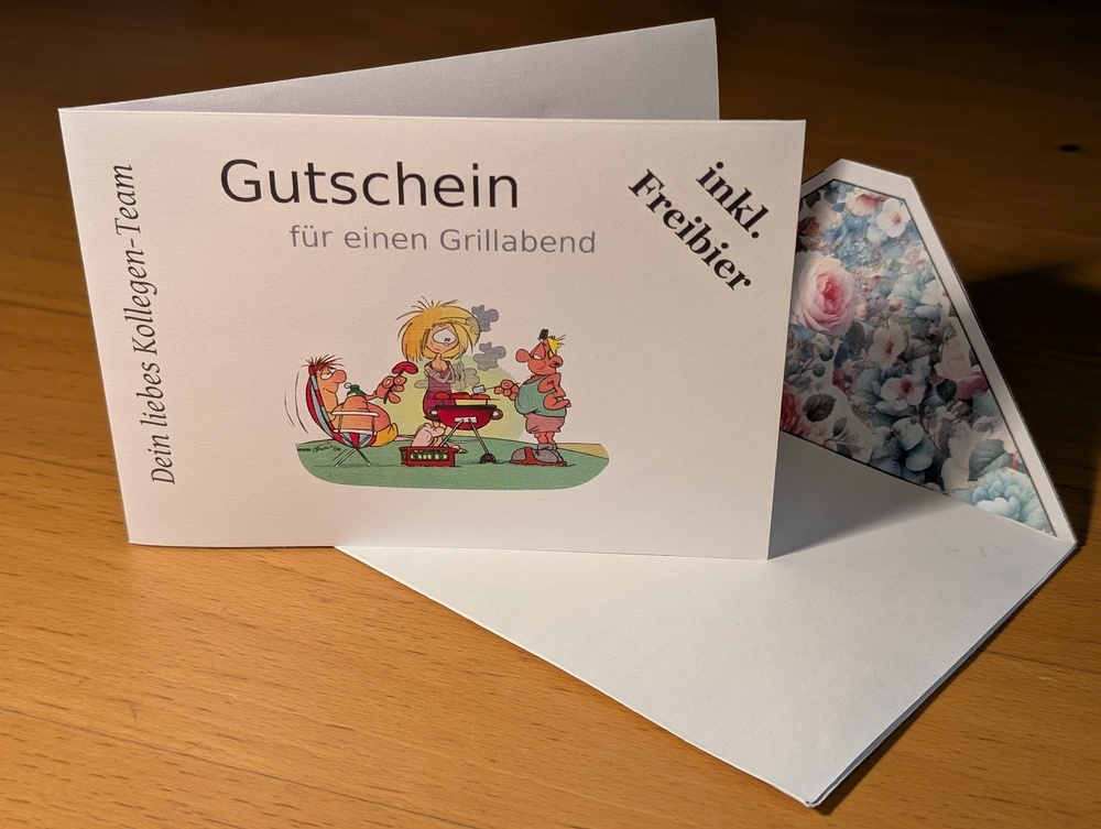 Gutscheinvorlage Grillabend